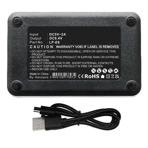 Εικόνα της Φορτιστής Μπαταριών WS Xtreme Power με USB για Canon LP-E6 / 3348B001 8.4V 0.6A