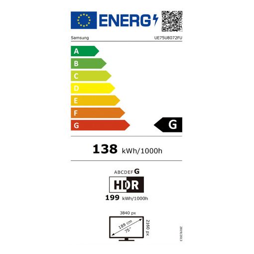 Εικόνα της Τηλεόραση Samsung U8000F 75" 4K UHD HDR (2025) UE75U8072FUXXH