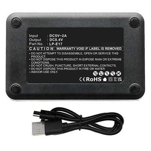 Εικόνα της Φορτιστής Μπαταριών WS Xtreme Power με USB-C για Canon LP-E17 2 Θέσεων 9967B002 8.4V 0.7A