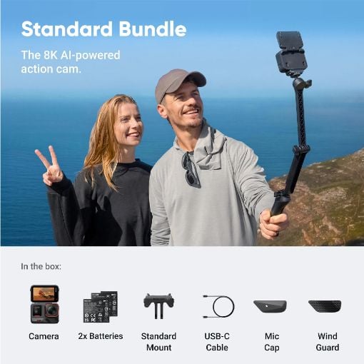 Εικόνα της Action Camera Insta360 Ace Pro 2 Dual AI Chip 8k Dual Battery Ultimate Videography Bundle Midnight Black