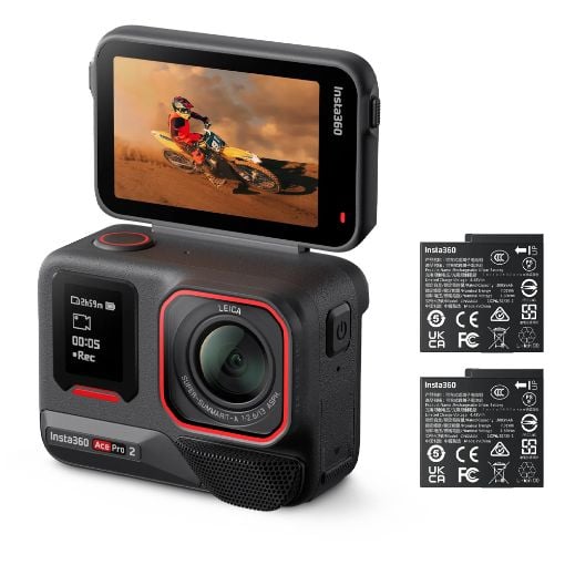 Εικόνα της Action Camera Insta360 Ace Pro 2 Dual AI Chip 8k Dual Battery Ultimate Videography Bundle Midnight Black