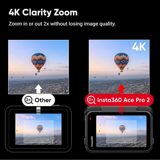 Εικόνα της Action Camera Insta360 Ace Pro 2 Dual AI Chip 8k Dual Battery Flash Print Bundle Midnight Black