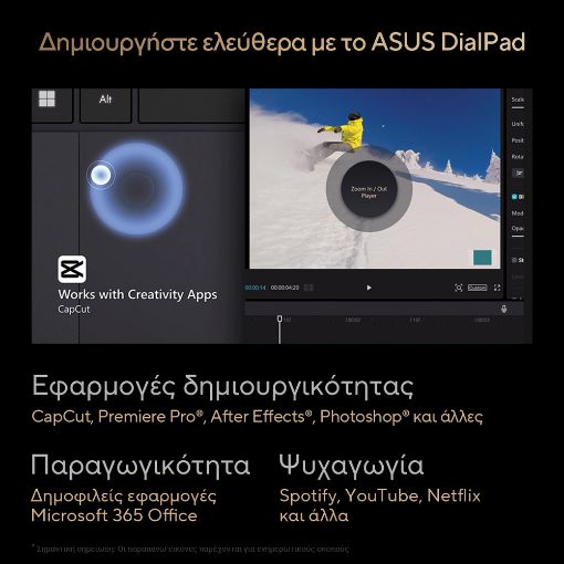 Εικόνα της Laptop Asus ProArt P16 OLED H7606WP-OLED-SC116X 16" Touch Ryzen AI 9 HX 370 64GB 2x 2TB SSD RTX 5070 8GB Win11 Pro Nano Black 90NB15K1-M00H10
