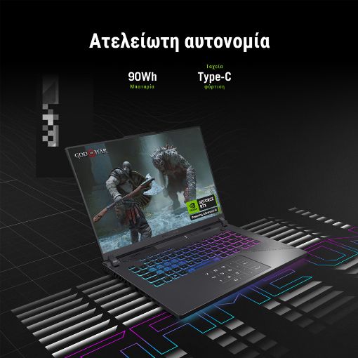 Εικόνα της Laptop Asus ROG Strix G16 G614FR-S5157X 16" AMD Ryzen 9 9955HX3D 32GB 1TB SSD RTX 5070Ti 12GB Win11 Pro 90NR0NK7-M007S0