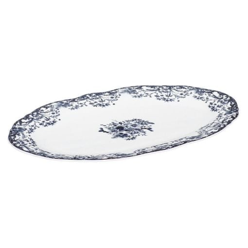 Εικόνα της Πιατέλα Οβάλ Estia Reverie Πορσελάνινη 30cm White/Blue 07-38786