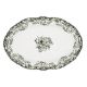 Εικόνα της Πιατέλα Οβάλ Estia Reverie Πορσελάνινη 30cm White/Green 07-38779