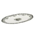 Εικόνα της Πιατέλα Οβάλ Estia Reverie Πορσελάνινη 30cm White/Green 07-38779