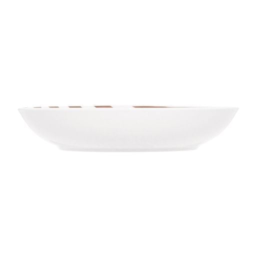 Εικόνα της Πιάτο Βαθύ Estia Ligne Πορσελάνινο 20cm White/Pink 07-38922