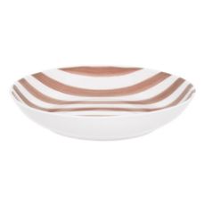 Εικόνα της Πιάτο Βαθύ Estia Ligne Πορσελάνινο 20cm White/Pink 07-38922