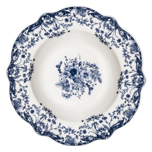 Εικόνα της Πιάτο Βαθύ Estia Reverie Πορσελάνινο 22cm White/Blue 07-38809
