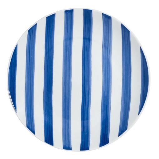 Εικόνα της Πιάτο Ρηχό Estia Ligne Πορσελάνινο 20cm White/Blue 07-38908