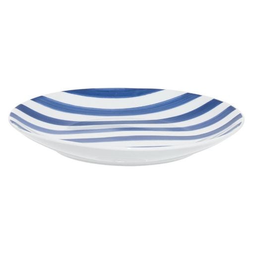 Εικόνα της Πιάτο Ρηχό Estia Ligne Πορσελάνινο 20cm White/Blue 07-38908