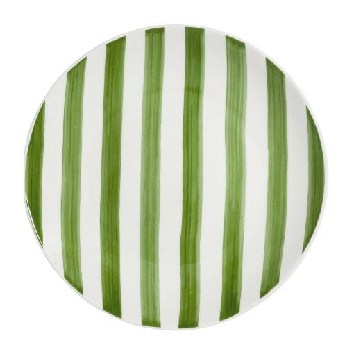 Εικόνα της Πιάτο Ρηχό Estia Ligne Πορσελάνινο 20cm White/Green 07-38878