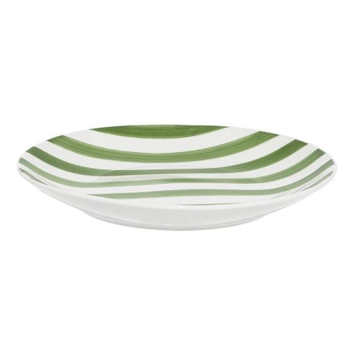 Εικόνα της Πιάτο Ρηχό Estia Ligne Πορσελάνινο 20cm White/Green 07-38878