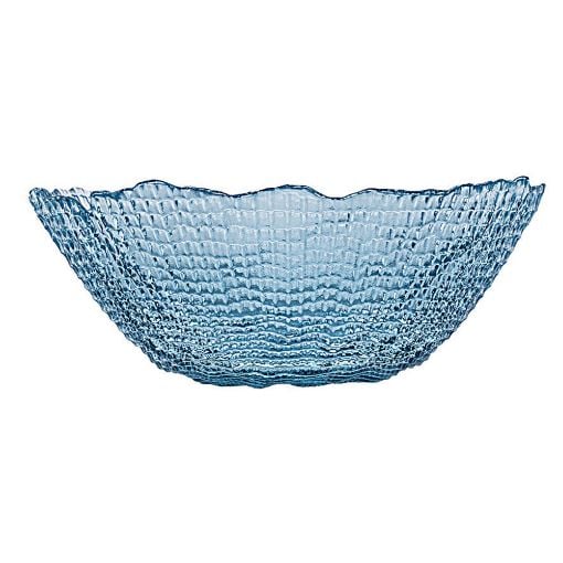 Εικόνα της Μπoλ Estia Roche Γυάλινο 16cm Διάφανο/Μπλε 07-39462
