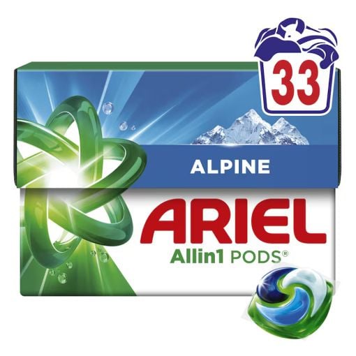 Εικόνα της Κάψουλες Πλυντηρίου Ρούχων Ariel All-in-1 Pods Alpine 33τμχ