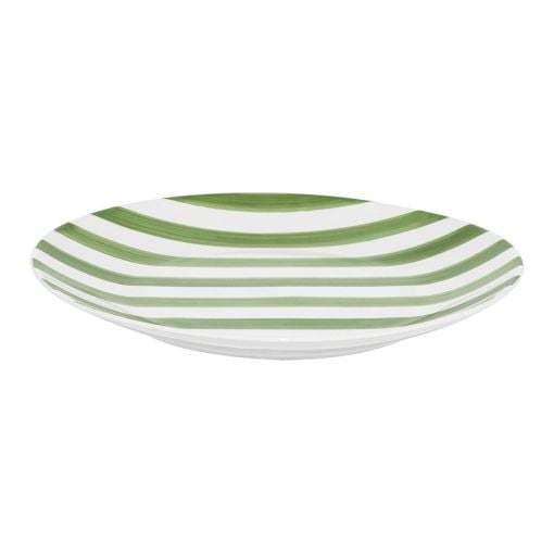 Εικόνα της Πιάτο Ρηχό Estia Ligne Πορσελάνινο 27cm White/Green 07-38854