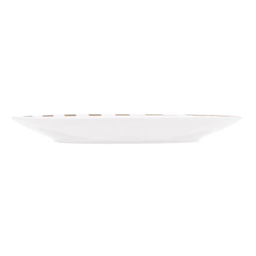 Εικόνα της Πιάτο Ρηχό Estia Ligne Πορσελάνινο 27cm White/Pink 07-38915