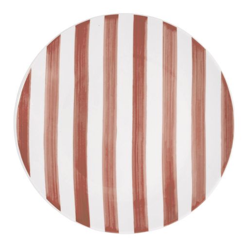 Εικόνα της Πιάτο Ρηχό Estia Ligne Πορσελάνινο 27cm White/Pink 07-38915