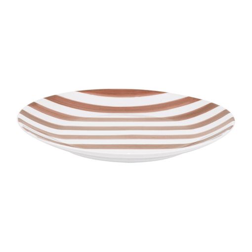 Εικόνα της Πιάτο Ρηχό Estia Ligne Πορσελάνινο 27cm White/Pink 07-38915