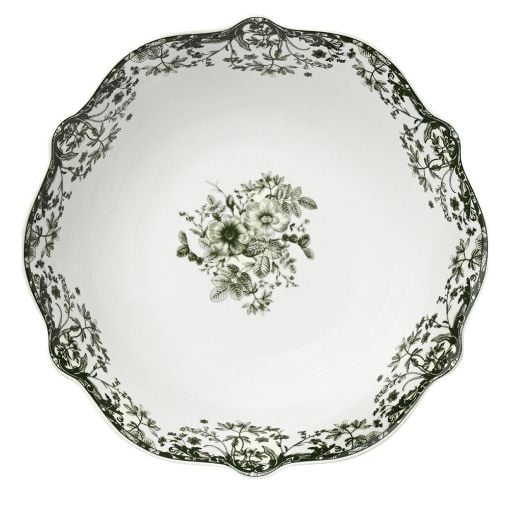 Εικόνα της Σαλατιέρα Estia Reverie Πορσελάνινη 23cm White/Green 07-38762