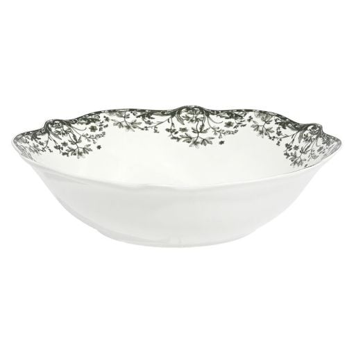 Εικόνα της Σαλατιέρα Estia Reverie Πορσελάνινη 23cm White/Green 07-38762
