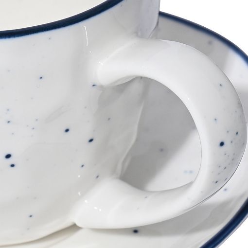 Εικόνα της Φλιτζάνι Καφέ Estia Pebbles Πορσελάνινο 120ml με Πιατάκι White 07-37086