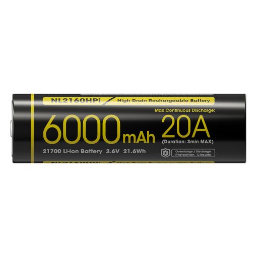 Εικόνα της Επαναφορτιζόμενη Μπαταρία Nitecore 21700 Li-ion 6000mAh 3.6V για Nitecore Series i NL2160HPi