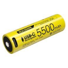 Εικόνα της Επαναφορτιζόμενη Μπαταρία Nitecore 21700 USB-C Li-ion 5500mAh 3.6V NL2155HPR