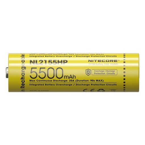 Εικόνα της Επαναφορτιζόμενη Μπαταρία Nitecore 21700 Li-ion 5500mAh 3.6V NL2155HP