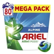 Εικόνα της Κάψουλες Πλυντηρίου Ρούχων Ariel All-in-1 Pods Alpine 80τμχ