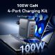 Εικόνα της Φορτιστής Vention GaN 3x USB-C & USB-A 100W με Καλώδιο USB-C 1m Gray TZ-FETH0-EU