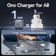Εικόνα της Φορτιστής Vention GaN 2x USB-C & USB-A 70W/22.5W με Καλώδιο USB-C 1m Gray TZ-FEXH0-EU