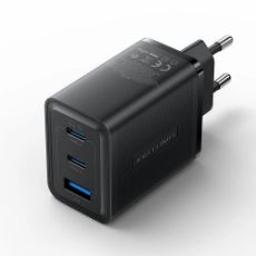 Εικόνα της Φορτιστής Vention GaN 2x USB-C & USB-A 65W/60W Black FERB0-EU