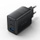 Εικόνα της Φορτιστής Vention GaN 2x USB-C & USB-A 65W/60W Black FERB0-EU