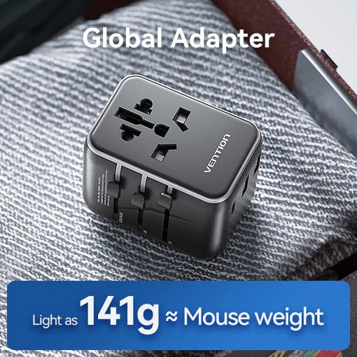 Εικόνα της Φορτιστής Vention Universal USB-C & 2x USB-A 20W Black FJEB0
