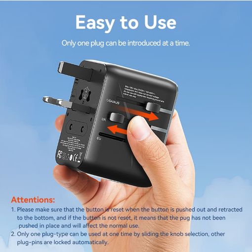 Εικόνα της Φορτιστής Vention Universal USB-C & 2x USB-A 20W Black FJEB0