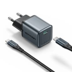 Εικόνα της Φορτιστής Vention GaN USB-C 20W Gray/Black TZ-FEVH0-EU