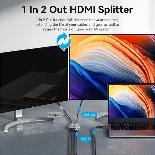 Εικόνα της Switch Vention Bi-Direction HDMI 2-Port 8K/60Hz Gray AKPH0