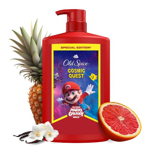 Εικόνα της Αφρόλουτρο & Σαμπουάν Old Spice Wolfthorn - Super Mario Galaxy Movie Special Edition 3in1 1000ml