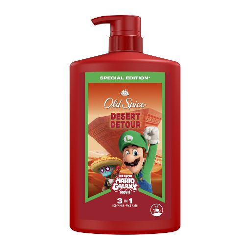 Εικόνα της Αφρόλουτρο & Σαμπουάν Old Spice Wolfthorn - Super Mario Galaxy Movie Special Edition 3in1 1000ml