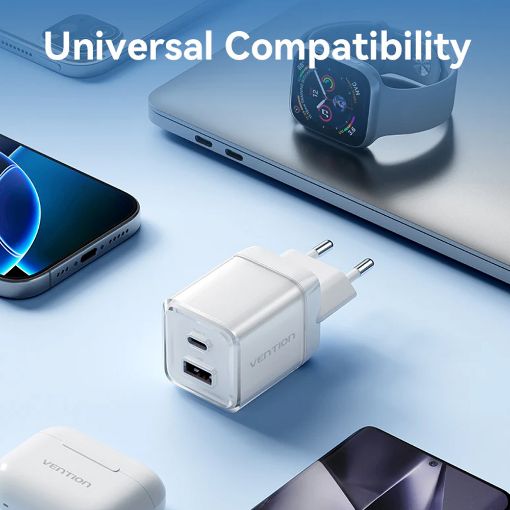 Εικόνα της Φορτιστής Vention GaN USB-C & USB-A 30W Pink TZ-FCEP0-EU