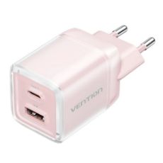 Εικόνα της Φορτιστής Vention GaN USB-C & USB-A 30W Pink TZ-FCEP0-EU