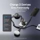 Εικόνα της Καλώδιο Vention 3-in-1 USB-C to 2x USB-C / Lightning 5A 100W Retractable 1.1m Blue TRKSBE