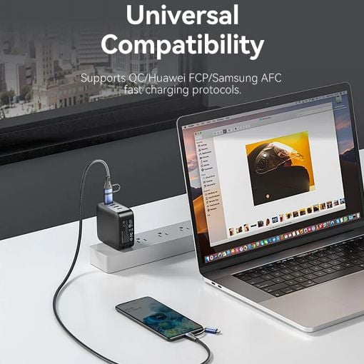 Εικόνα της Καλώδιο Vention USB-A / USB-C to USB-C / Micro USB 100W 1m Black/Blue CTLLF