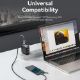 Εικόνα της Καλώδιο Vention USB-A / USB-C to USB-C / Micro USB 100W 1m Black/Blue CTLLF