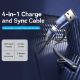 Εικόνα της Καλώδιο Vention USB-A / USB-C to USB-C / Micro USB 100W 1m Black/Blue CTLLF