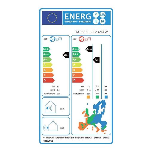 Εικόνα της Κλιματιστικό Inverter Tesla Select TA36FFLL-1232IAW WiFi 12.000 BTU A++/A+ White