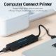 Εικόνα της USB Hub Vention 4-Port USB 3.0 0.15m Black CHKBB
