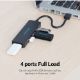 Εικόνα της USB Hub Vention 4-Port USB 3.0 0.15m Black CHKBB